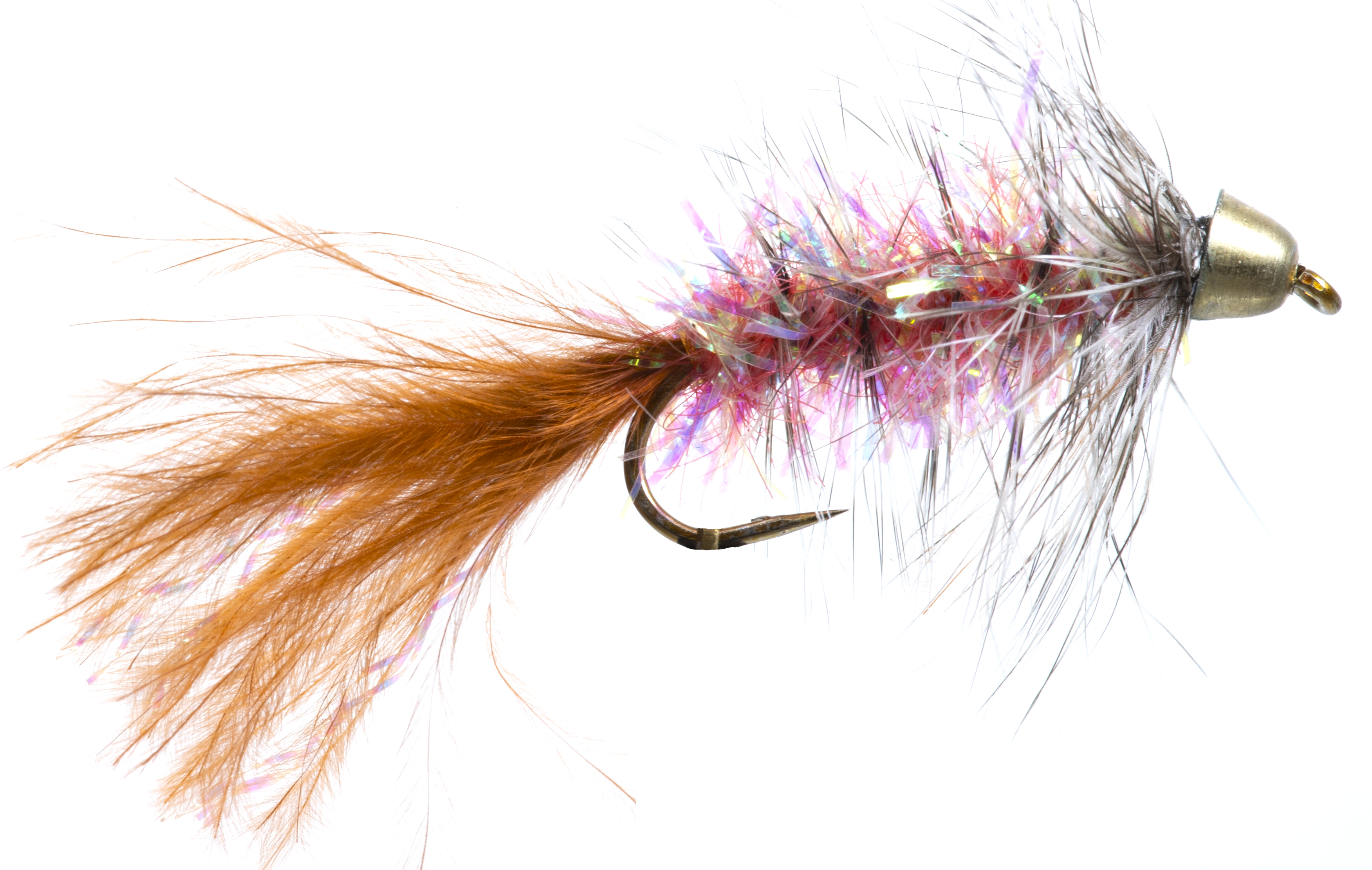 The Essential Fly Brown Krystal Conehead Bugger Fishing Fly